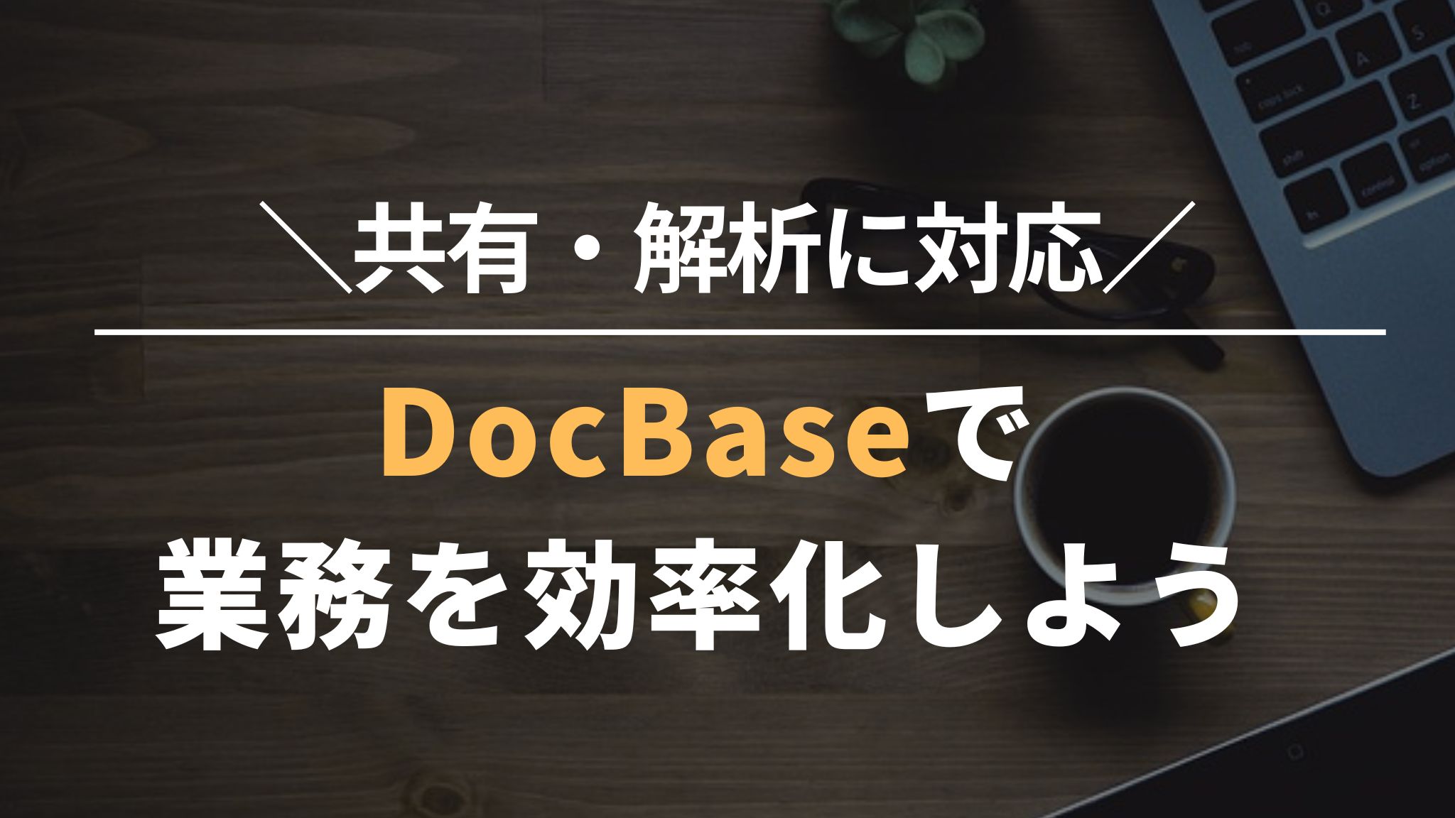 共有・解析に対応｜DocBaseで業務を効率化しよう